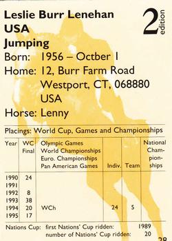 1995 Collect-A-Card Equestrian #28 Leslie Burr Lenehan / Lenny Back